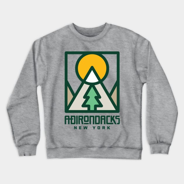 Adirondack Mountains New York Crewneck Sweatshirt by PodDesignShop